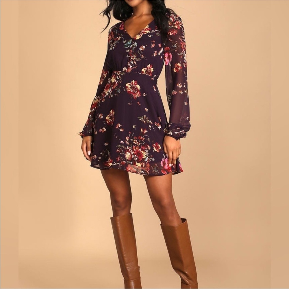 Lulu’s Floral Skater Dress